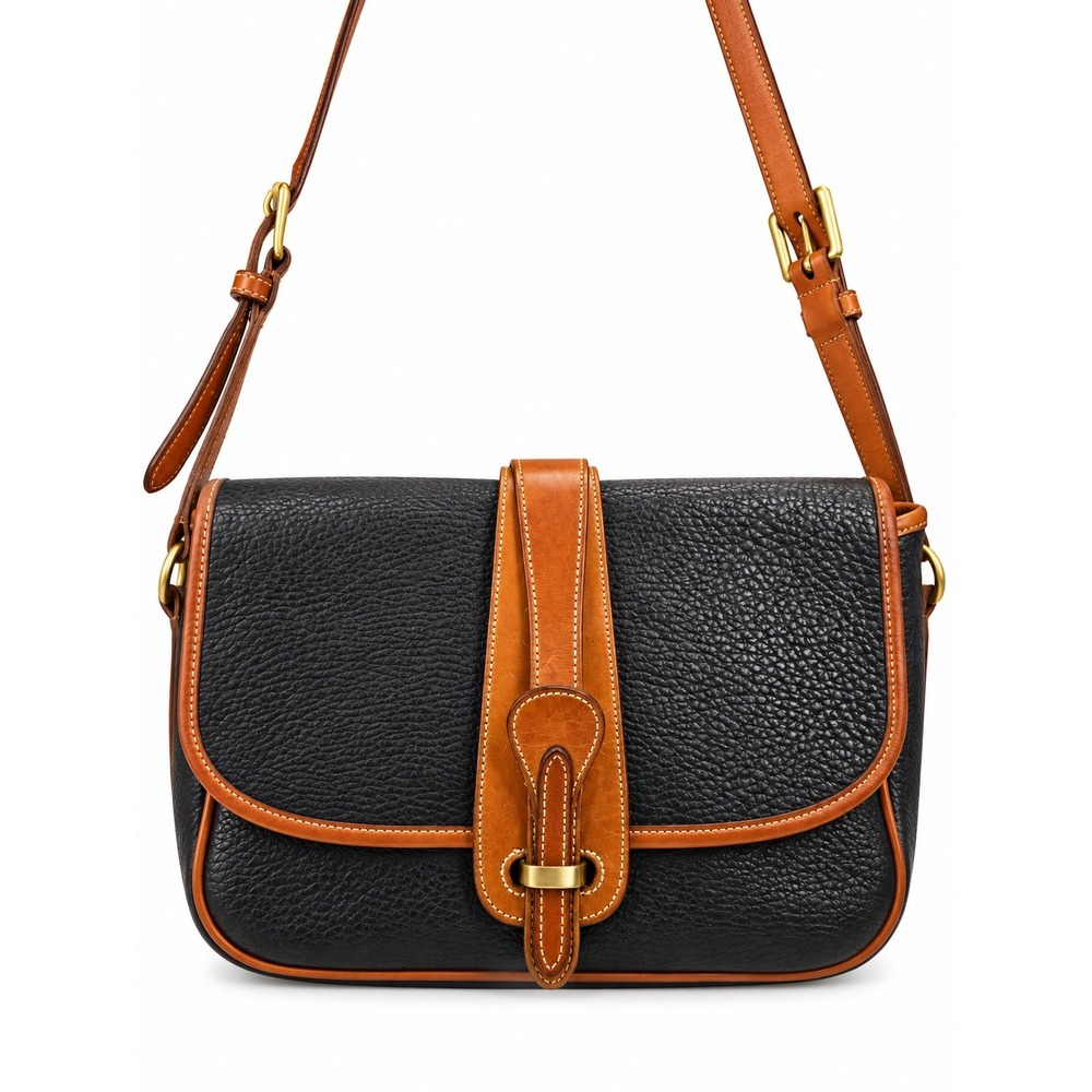 Dooney & Bourke Vintage All Weather Leather Crossbody Bag Black British Tan
